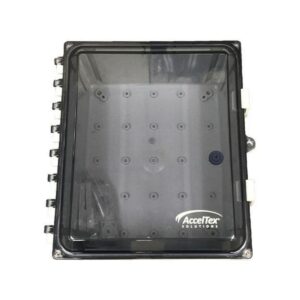 12x10x6 Polycarbonate Enclosure with Clear Door, Key Lock & 4 N-Style Holes